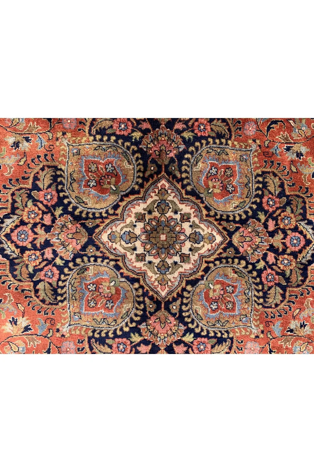 Amazing Hand Knotted Vintage Qashoun Wool Area Rug 11.9 x 8.2 Ft