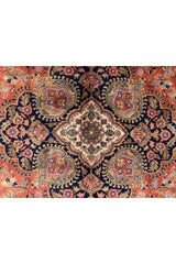 Amazing Hand Knotted Vintage Qashoun Wool Area Rug 11.9 x 8.2 Ft