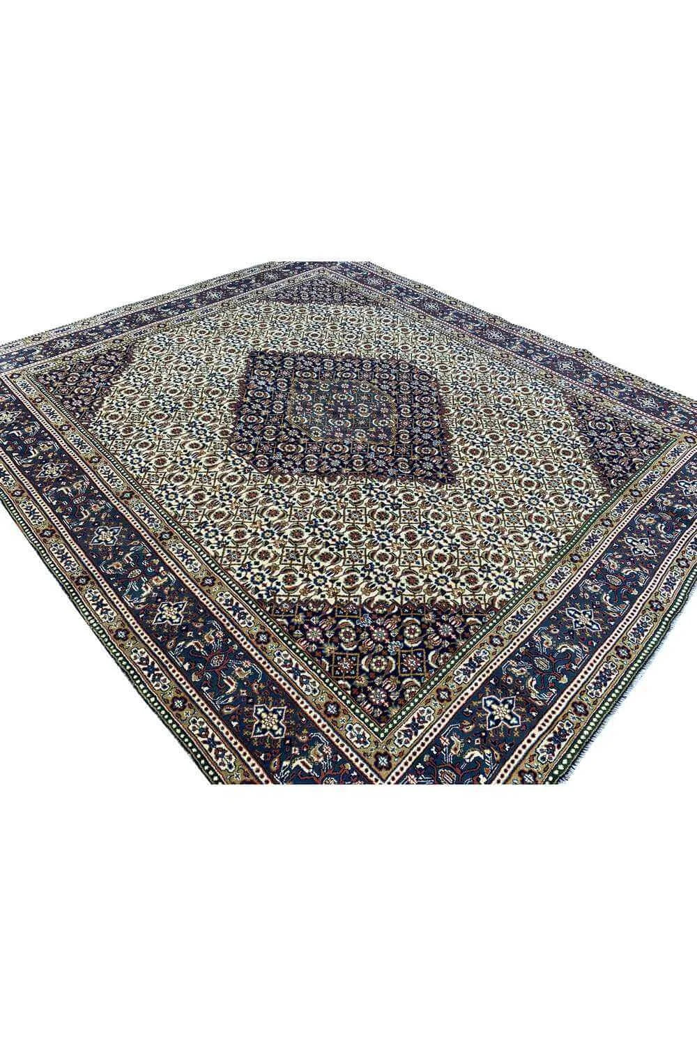 Amazing Hand Knotted Vintage Bijour Wool Area Rug 9.4 x 8.0 Ft