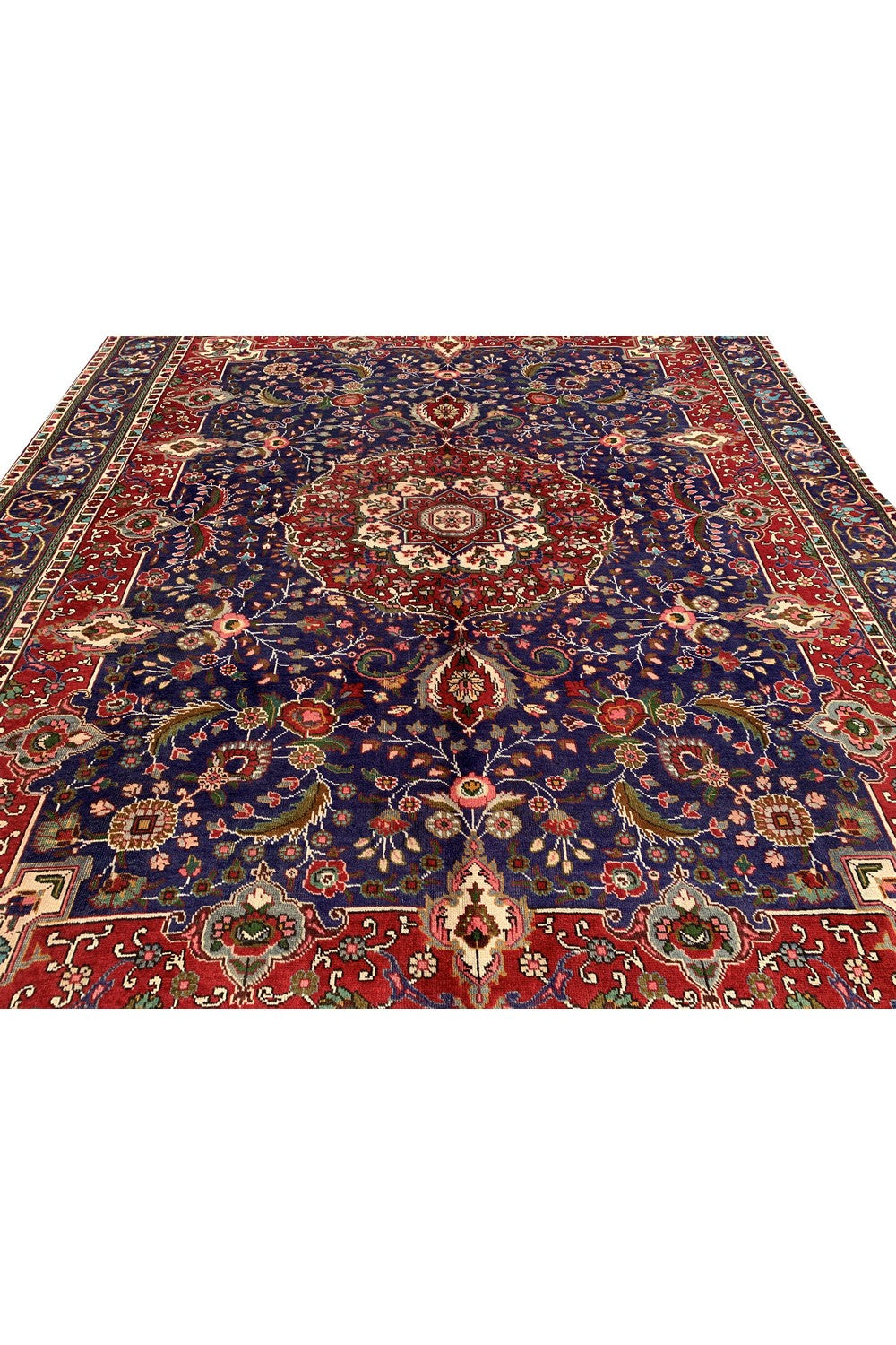 Amazing Hand Knotted Vintage Tabreez Wool Area Rug 12.0 x 9.7 Ft