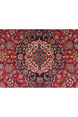 Amazing Hand Knotted Vintage Qashoun Wool Area Rug 12.11 x 8.5 Ft