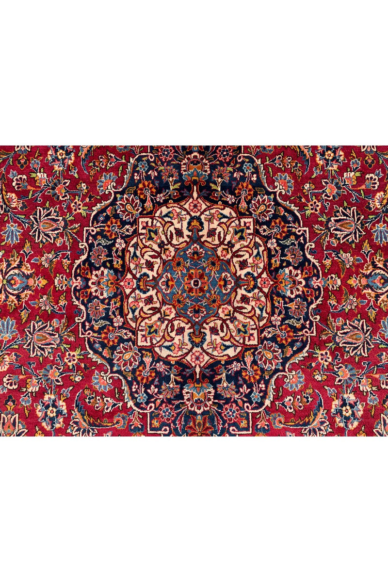 Amazing Hand Knotted Vintage Qashoun Wool Area Rug 12.11 x 8.5 Ft