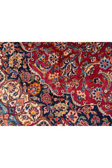 Amazing Hand Knotted Vintage Qashoun Wool Area Rug 12.11 x 8.5 Ft