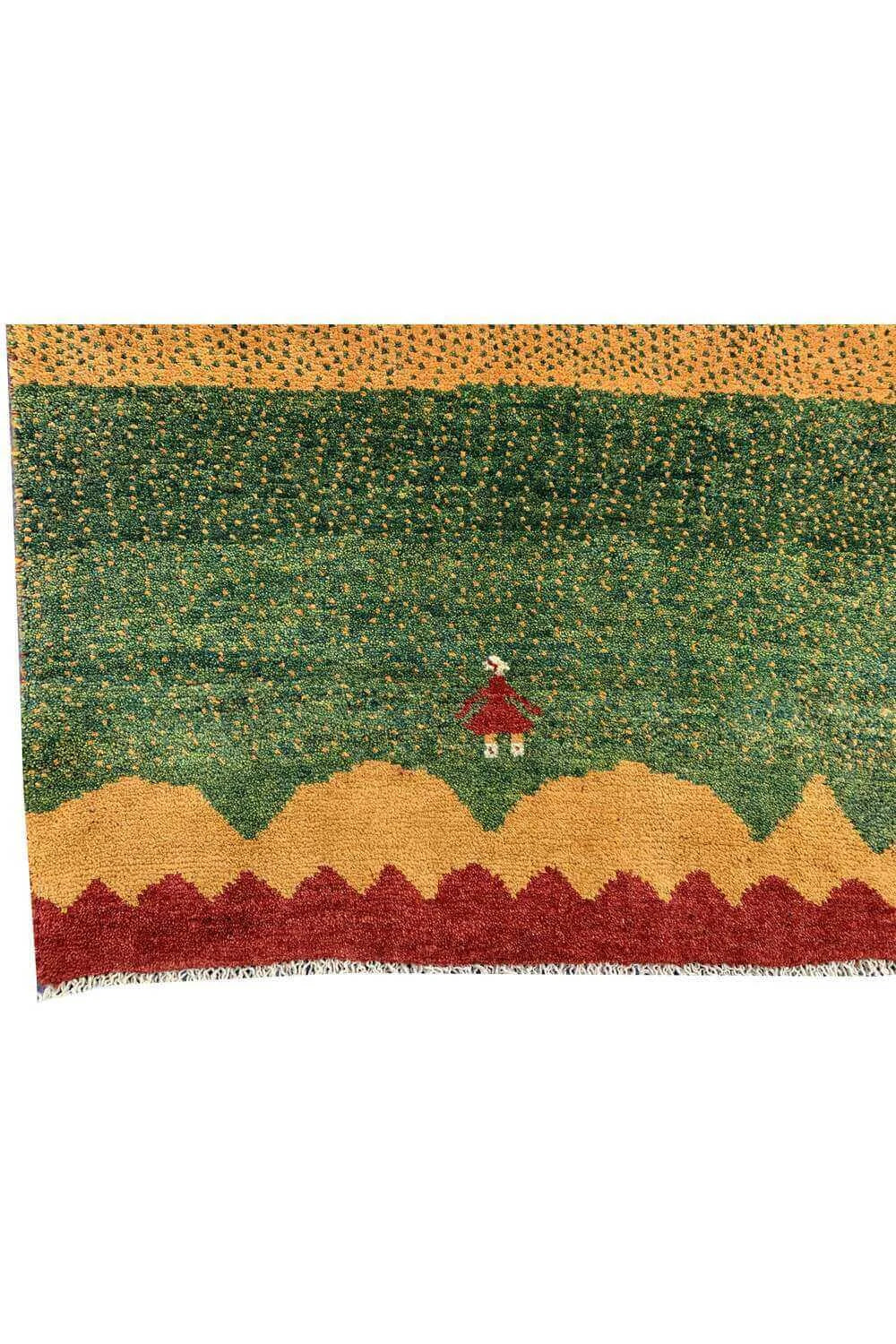 Amazing Hand Knotted Vintage Afghan Gabbah Pictorial Wool Area Rug 9.0 x 8.11 Ft