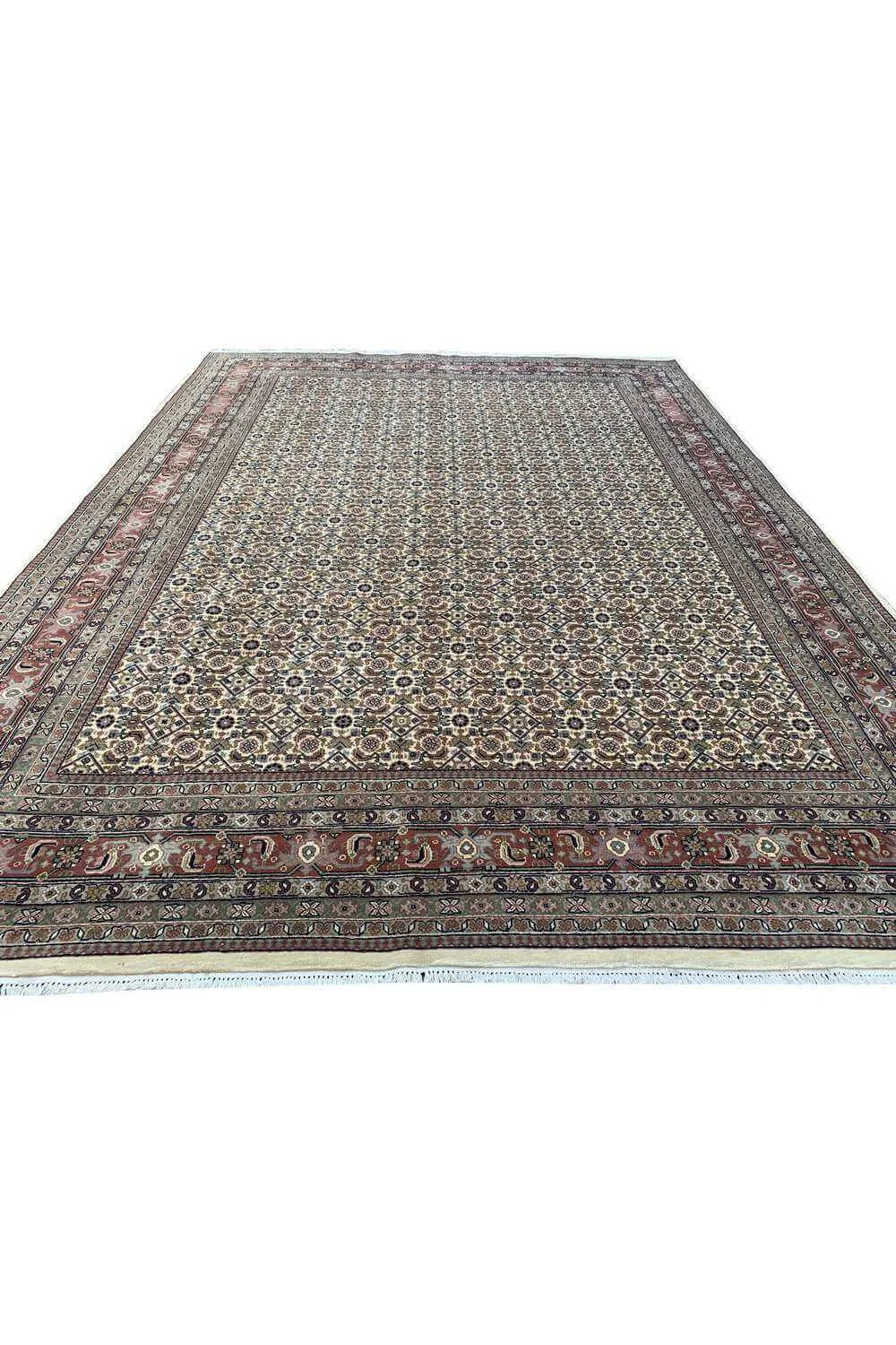 Amazing Hand Knotted Vintage Bijour Wool Area Rug 11.2 x 8.5 Ft