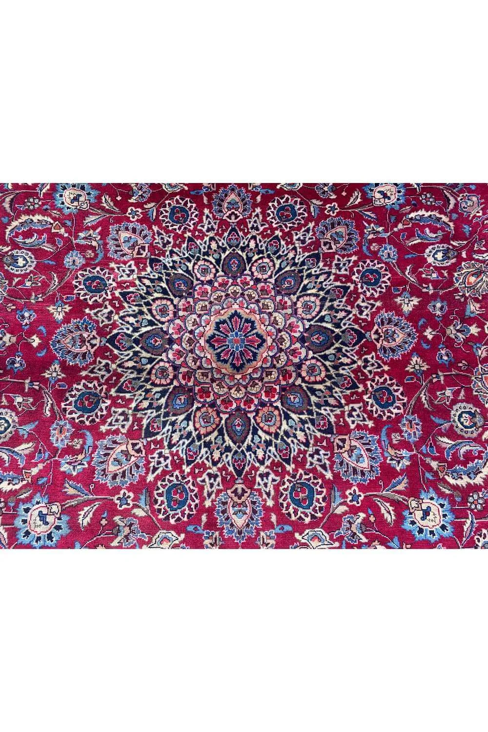 Amazing Hand Knotted Vintage Qashoun Wool Area Rug 12.11 x 9.9 Ft