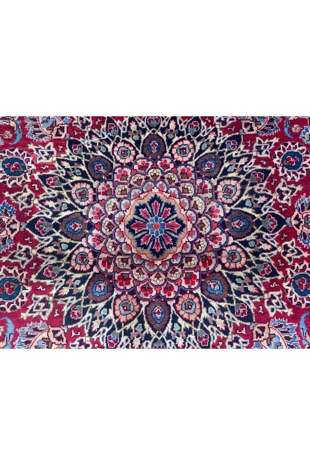 Amazing Hand Knotted Vintage Qashoun Wool Area Rug 12.11 x 9.9 Ft