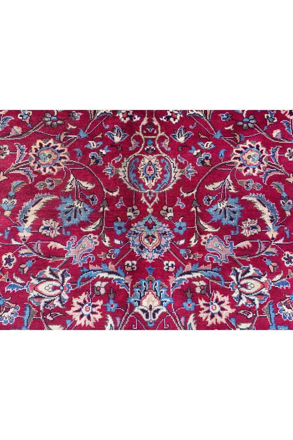 Amazing Hand Knotted Vintage Qashoun Wool Area Rug 12.11 x 9.9 Ft