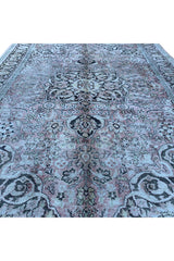 AUTHENTIC HAND KNOTTED VINTAGE KASHMIRI SILK AREA RUG 6.0 X 4.1 FT (659 GER)
