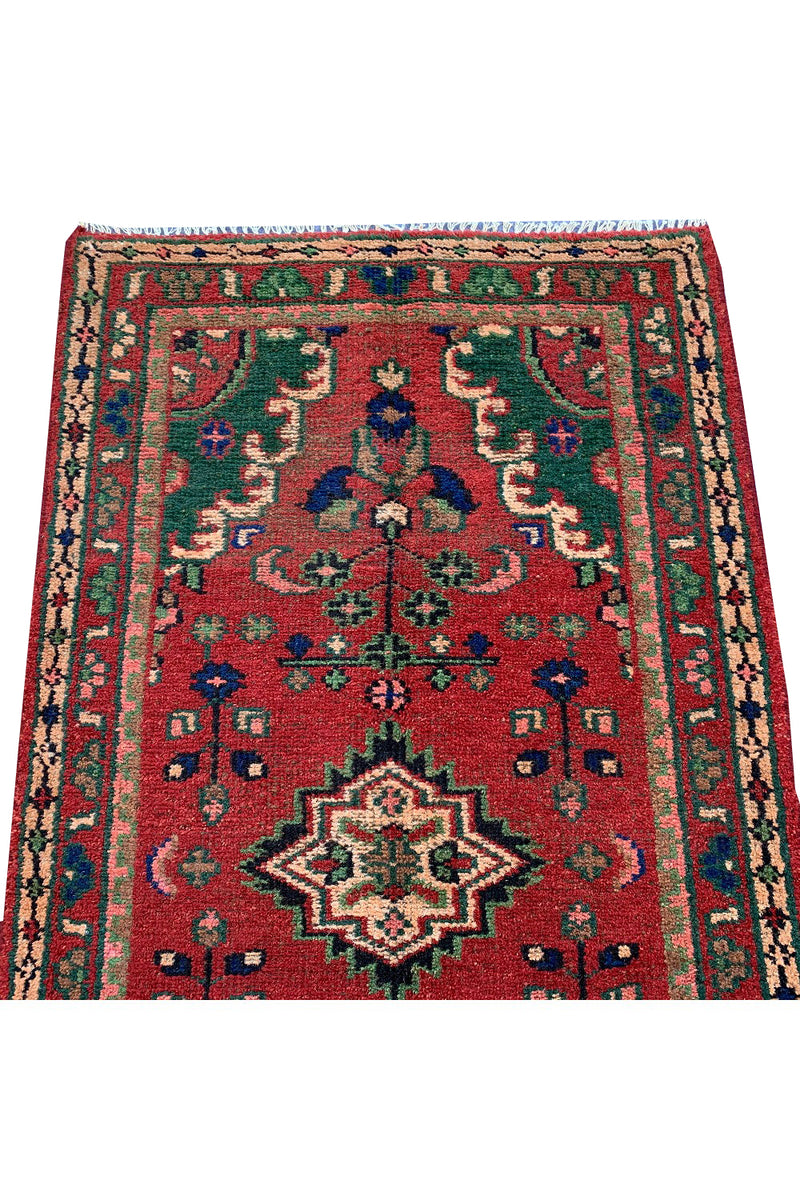 DISTRESSED HAND KNOTTED BIJOUR WOOL AREA RUG 6.1 X 3.4 FT (667 GER)