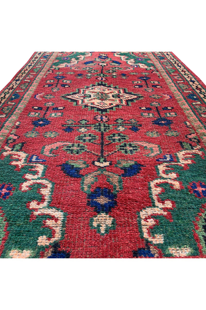 DISTRESSED HAND KNOTTED BIJOUR WOOL AREA RUG 6.1 X 3.4 FT (667 GER)
