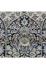 DISTRESSED HAND KNOTTED VINTAGE KASHMIRI SILK AREA RUG 5.9 X 4.0 FT (668 GER)