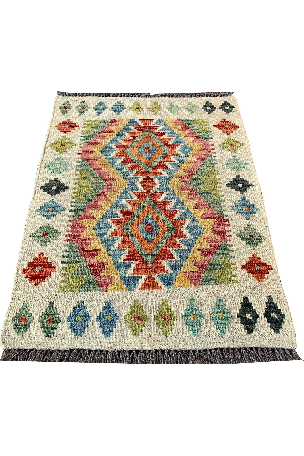 MODERN CHOBI KILIM 2.9 x 2.1 Ft