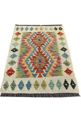 MODERN CHOBI KILIM 2.9 x 2.1 Ft