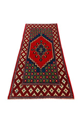 AUTHENTIC HAND KNOTTED VINTAGE MOROCCO WOOL AREA RUG 6.9 X 3.1 FT (596 GER)