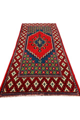 AUTHENTIC HAND KNOTTED VINTAGE MOROCCO WOOL AREA RUG 6.9 X 3.1 FT (596 GER)