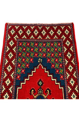 AUTHENTIC HAND KNOTTED VINTAGE MOROCCO WOOL AREA RUG 6.9 X 3.1 FT (596 GER)