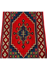 AUTHENTIC HAND KNOTTED VINTAGE MOROCCO WOOL AREA RUG 6.9 X 3.1 FT (596 GER)