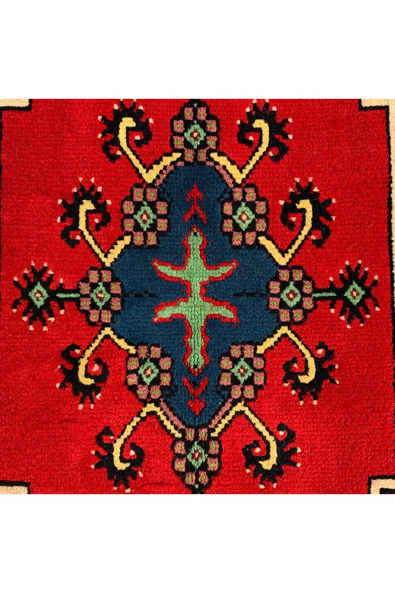 AUTHENTIC HAND KNOTTED VINTAGE MOROCCO WOOL AREA RUG 6.9 X 3.1 FT (596 GER)