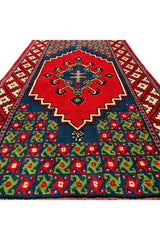 AUTHENTIC HAND KNOTTED VINTAGE MOROCCO WOOL AREA RUG 6.9 X 3.1 FT (596 GER)