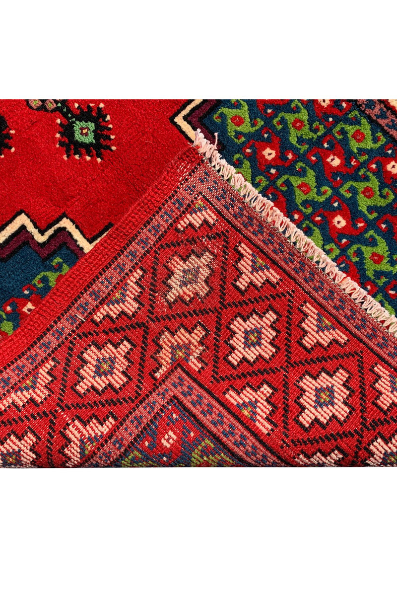 AUTHENTIC HAND KNOTTED VINTAGE MOROCCO WOOL AREA RUG 6.9 X 3.1 FT (596 GER)
