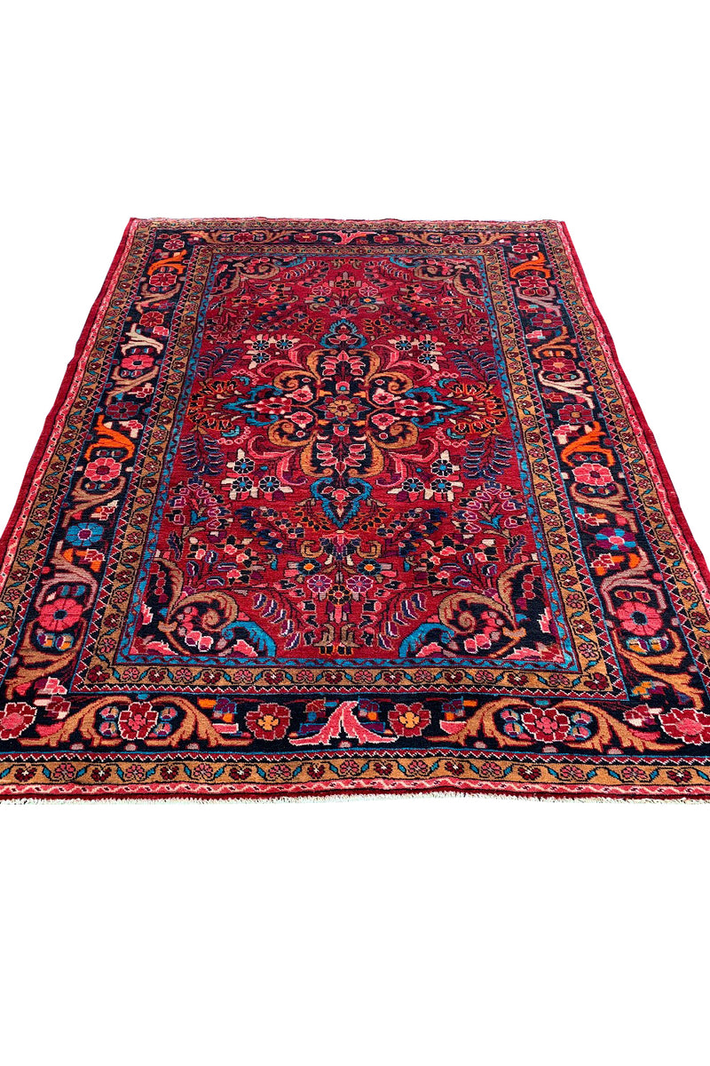 AUTHENTIC HAND KNOTTED VINTAGE HAMIDOUN WOOL AREA RUG 7.6 X 5.8 FT (490 GER)