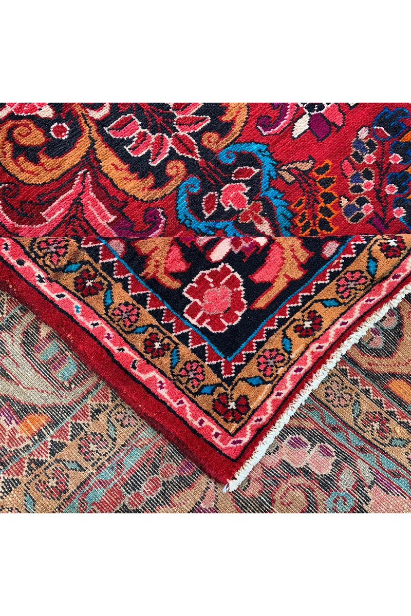 AUTHENTIC HAND KNOTTED VINTAGE HAMIDOUN WOOL AREA RUG 7.6 X 5.8 FT (490 GER)