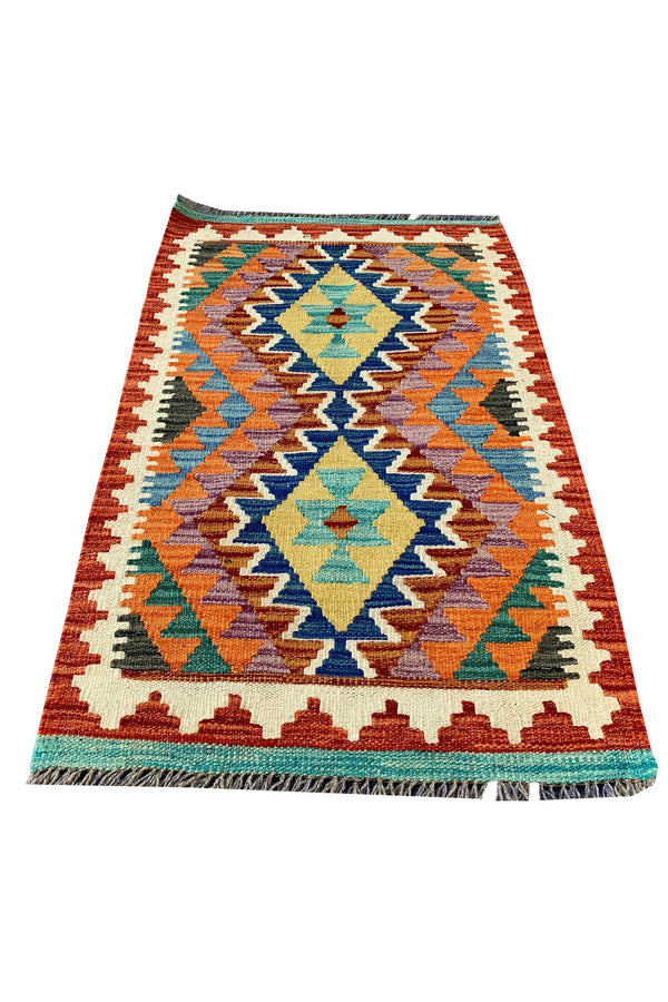 MODERN CHOBI KILIM 2.11 x 1.10 Ft