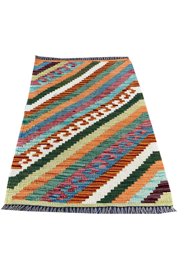 MODERN CHOBI KILIM 2.9 x 1.11 Ft