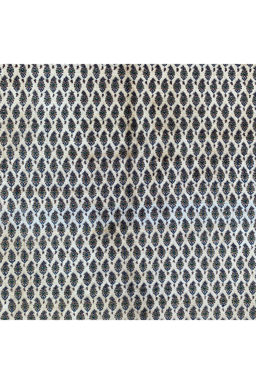 AUTHENTIC HAND KNOTTED VINTAGE BADAM GUL WOOL AREA RUG 5.10 X 4.1 FT (466 GER)