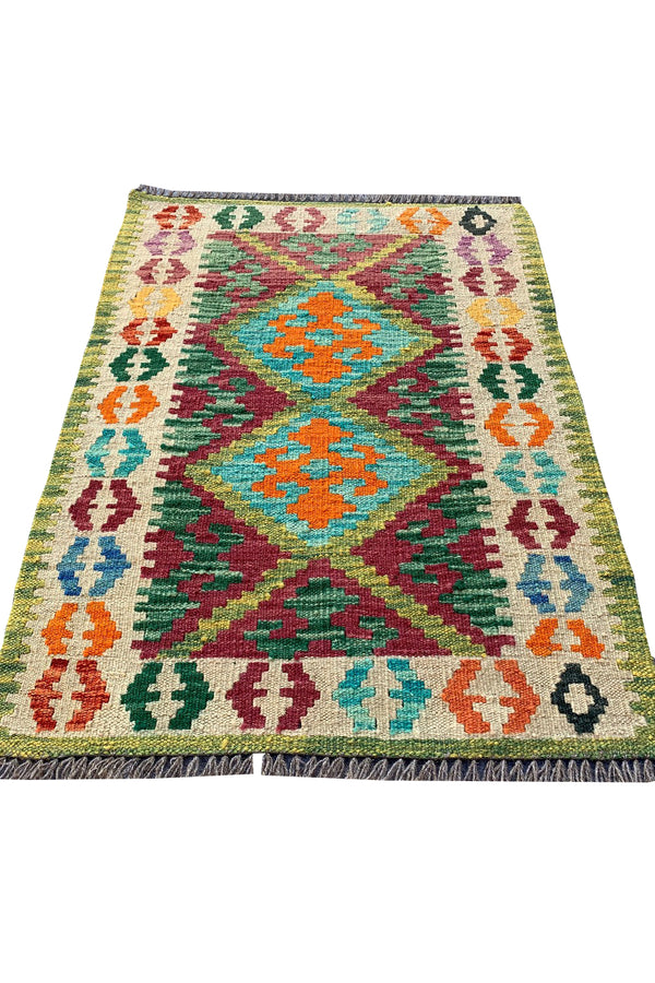 MODERN CHOBI KILIM 2.9 X 2.1 FT