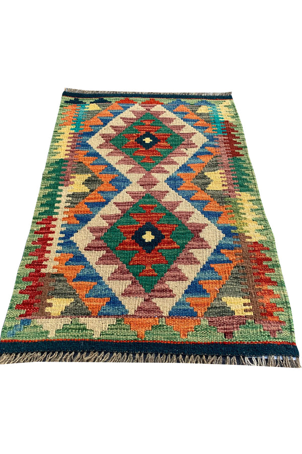 MODERN CHOBI KILIM 2.11 x 1.11 Ft