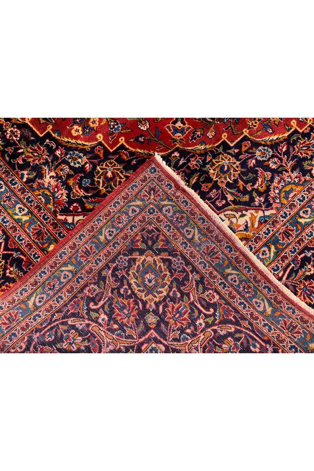 Authentic Hand Knotted Vintage Qashoun Wool Area Rug 14.6 x 9.11 Ft