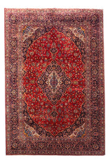 Authentic Hand Knotted Vintage Qashoun Wool Area Rug 14.6 x 9.11 Ft