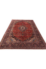 Authentic Hand Knotted Vintage Qashoun Wool Area Rug 14.6 x 9.11 Ft
