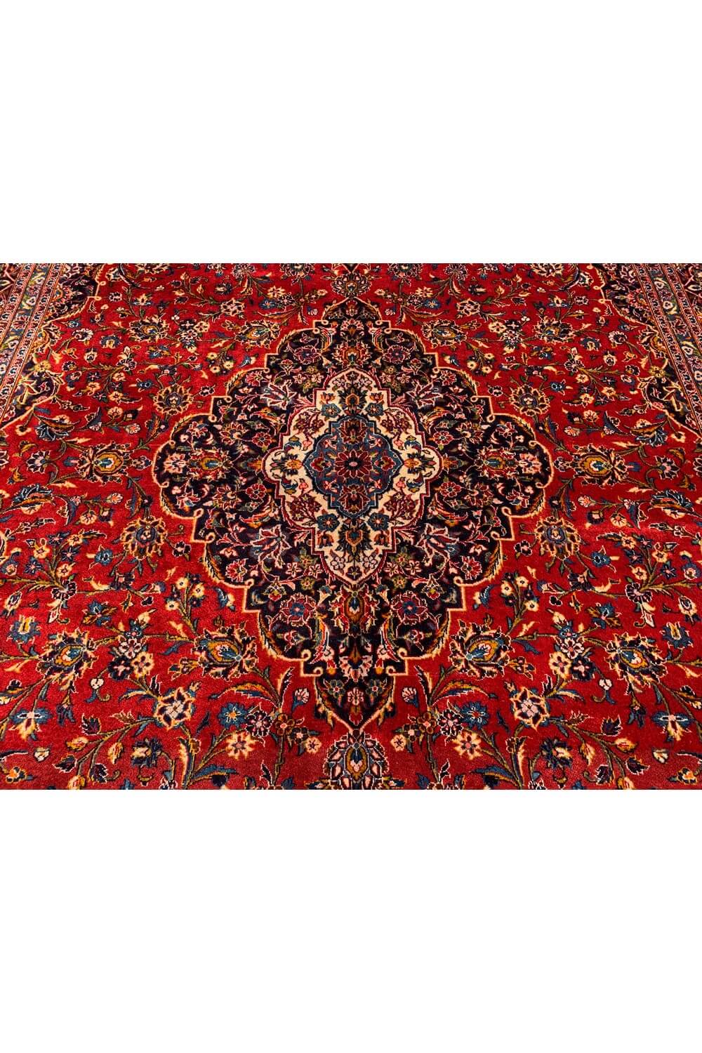 Authentic Hand Knotted Vintage Qashoun Wool Area Rug 14.6 x 9.11 Ft