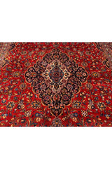 Authentic Hand Knotted Vintage Qashoun Wool Area Rug 14.6 x 9.11 Ft
