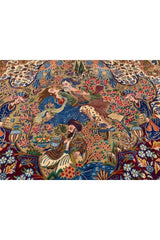 Authentic Hand Knotted Vintage Kashmour Hunting Pictorial Wool Area Rug 12.8x 9.8 Ft