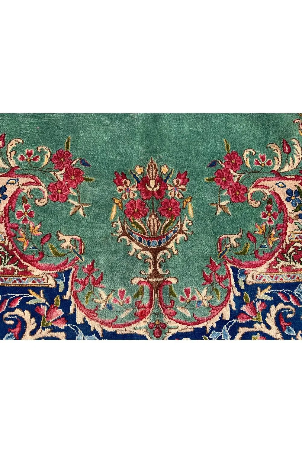 Authentic Hand Knotted Vintage Qirmoun Wool Area Rug 11.9 x 8.0 Ft