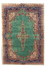 Authentic Hand Knotted Vintage Qirmoun Wool Area Rug 11.9 x 8.0 Ft