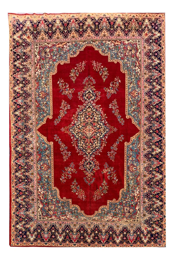 Authentic Hand Knotted Vintage Qirmoun Wool Area Rug 16.4 x 9.10 Ft