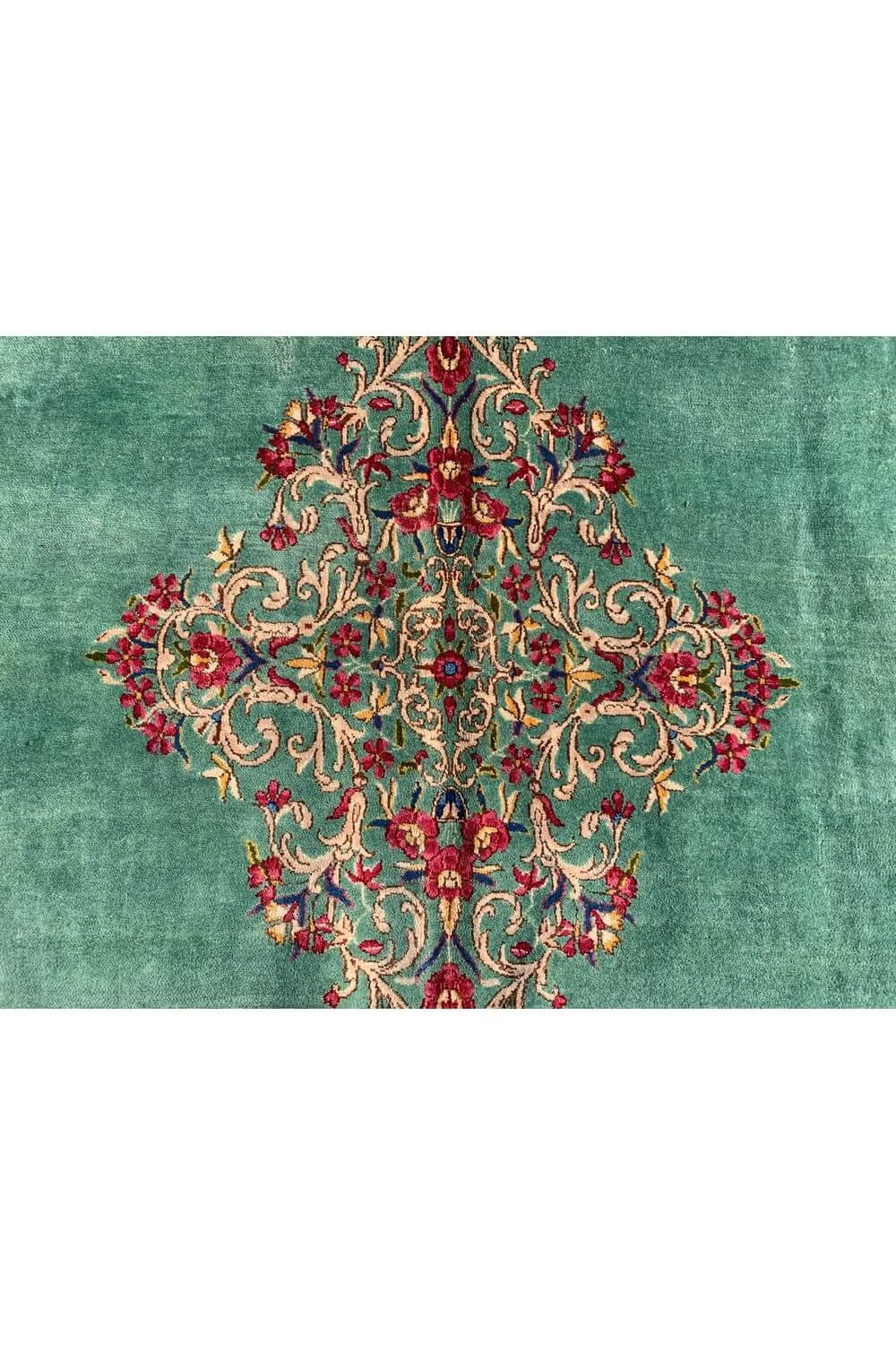 Authentic Hand Knotted Vintage Qirmoun Wool Area Rug 11.9 x 8.0 Ft