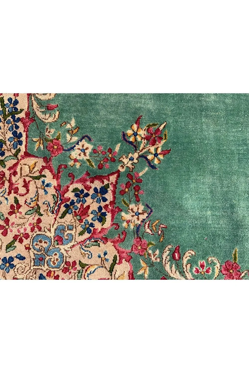 Authentic Hand Knotted Vintage Qirmoun Wool Area Rug 11.9 x 8.0 Ft