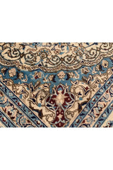 Authentic Hand Knotted Vintage Naeen Wool Area Rug 12.11 x 9.7 Ft
