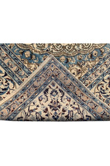 Authentic Hand Knotted Vintage Naeen Wool Area Rug 12.11 x 9.7 Ft