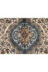 Authentic Hand Knotted Vintage Naeen Wool Area Rug 12.11 x 9.7 Ft