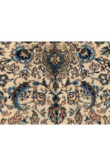 Authentic Hand Knotted Vintage Naeen Wool Area Rug 12.11 x 9.7 Ft