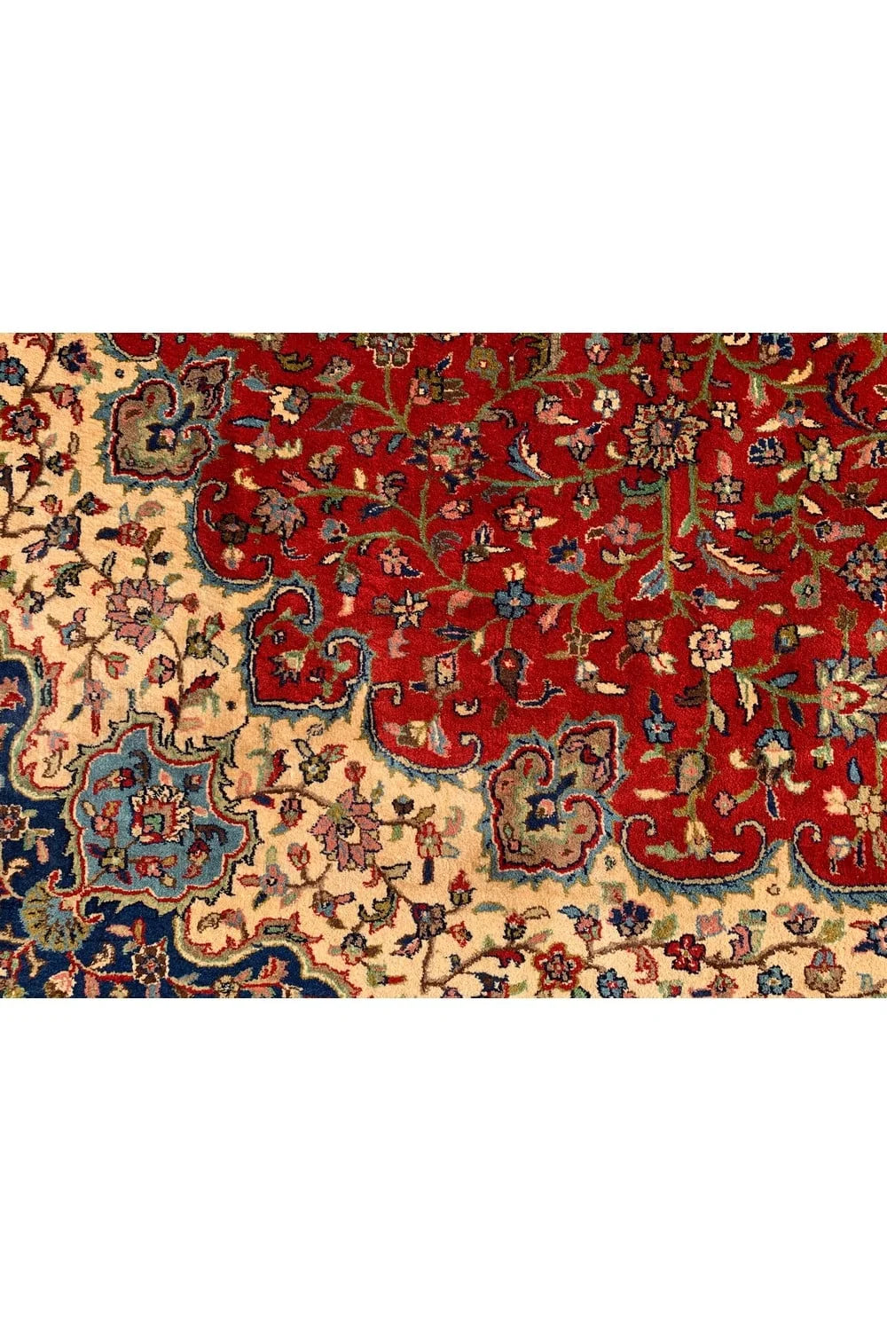 Authentic Hand Knotted Vintage Qashoun Wool Area Rug 9 x 8 Ft