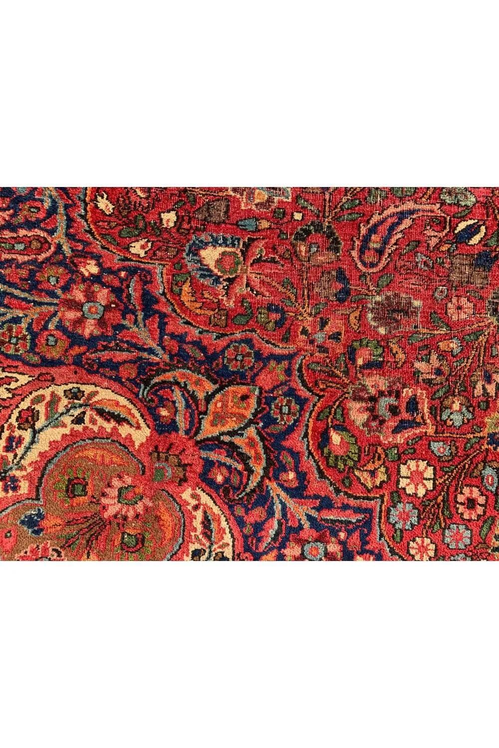 Authentic Hand Knotted Antique Qashoun Wool Area Rug 13.7x 9.11 Ft