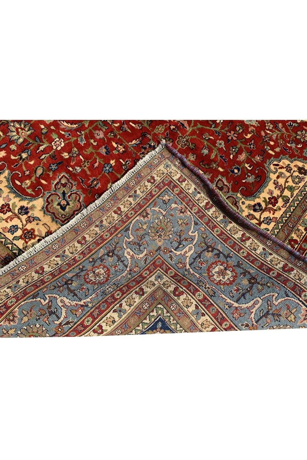 Authentic Hand Knotted Vintage Qashoun Wool Area Rug 9 x 8 Ft